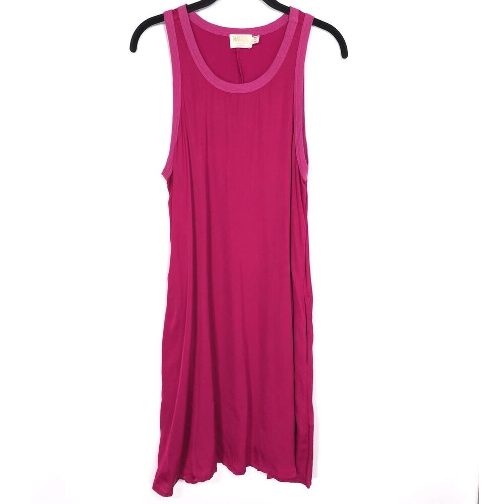 NATION LTD Los Angeles Shift Dress MEDIUM Pink Tank Sleeveless USA MADE Stretch
